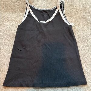 Brandy Melville Black and White Tank Top